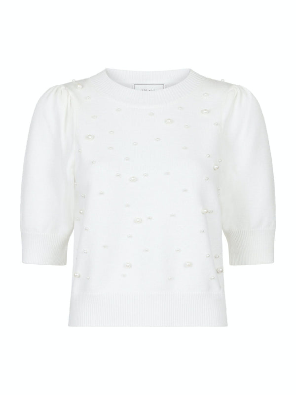 Neo Noir Maia Soft Pearl Knit Tee - Off White