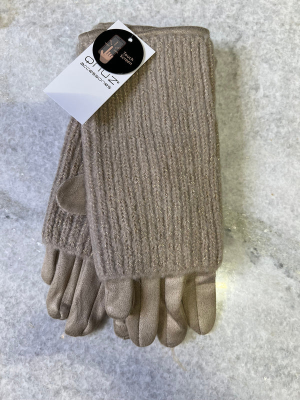 Qnuz Olle 2 in 1 Glove w touch - Taupe