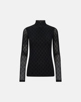 Hype the Detail Mesh High Neck - Black
