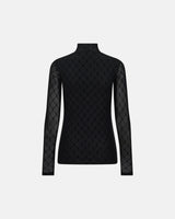 Hype the Detail Mesh High Neck - Black