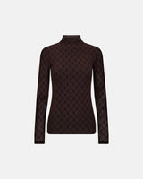Hype the Detail Mesh High Neck - Brown