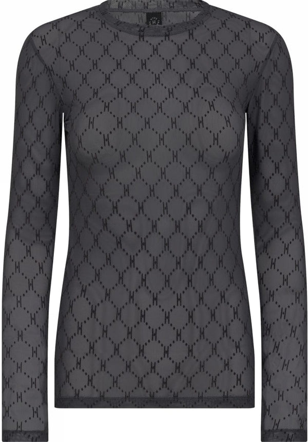 Hype The Detail Mesh Blouse - Grey