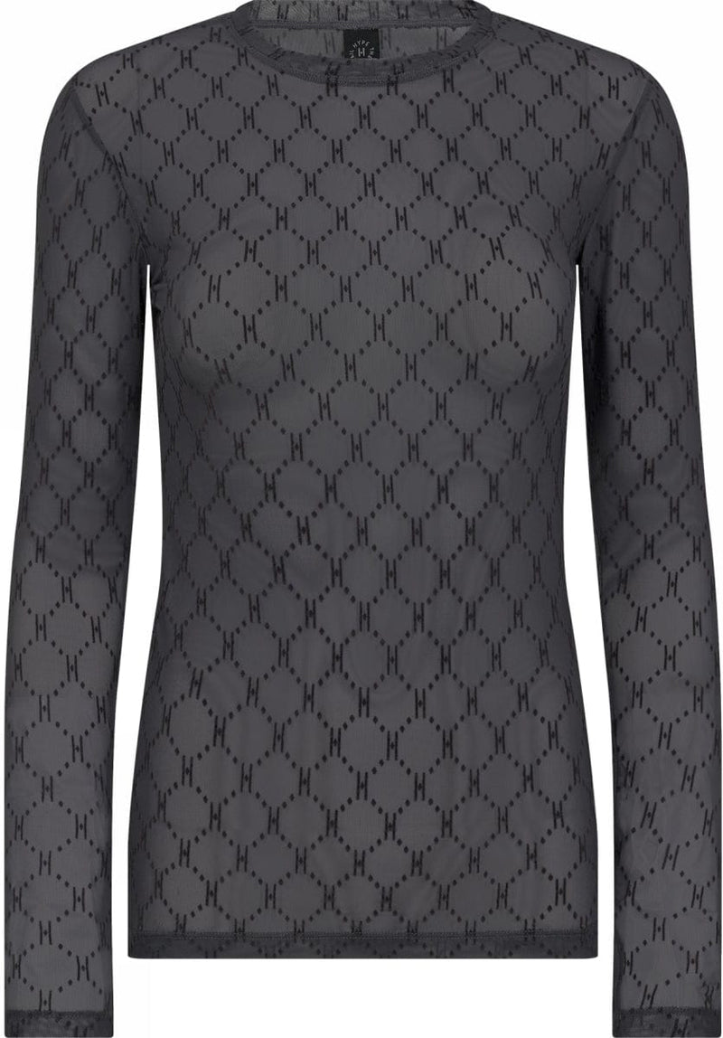 Hype The Detail Mesh Blouse - Grey