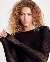 Hype The Detail Mesh Blouse - Black