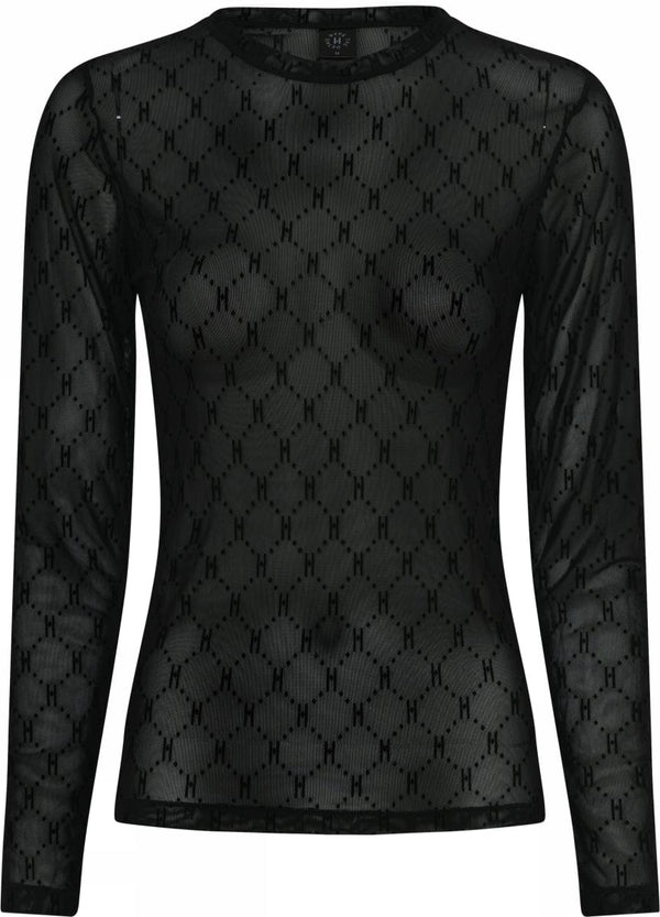 Hype The Detail Mesh Blouse - Black