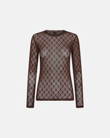 Hype The Detail Mesh Blouse - Brown