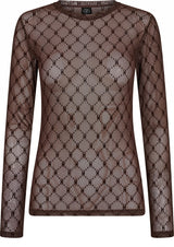 Hype The Detail Mesh Blouse - Brown