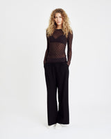 Hype The Detail Mesh Blouse - Brown