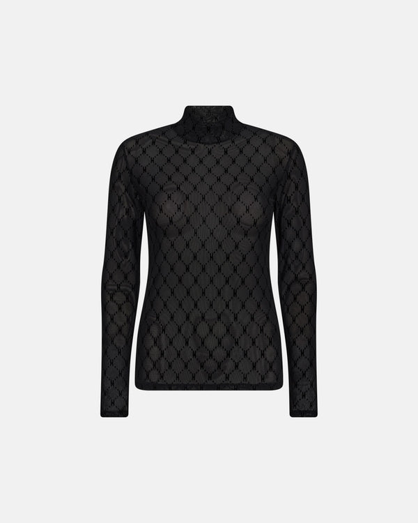 Hype The Detail Mesh Turtle Neck - Black