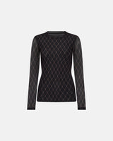 Hype the Detail Mesh Blouse - Brown
