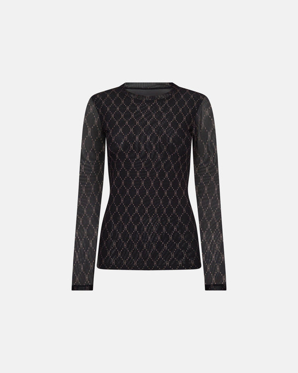 Hype the Detail Mesh Blouse - Brown