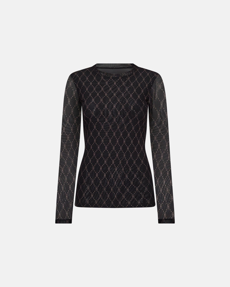 Hype the Detail Mesh Blouse - Brown