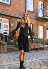 Hype the Detail Mesh Blouse - Brown