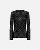 Hype the Detail Mesh Blouse - Silver