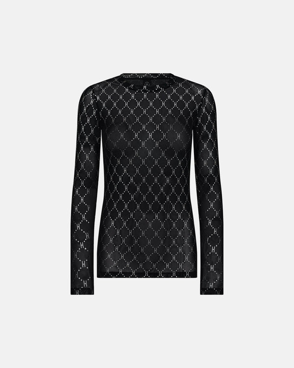 Hype the Detail Mesh Blouse - Silver