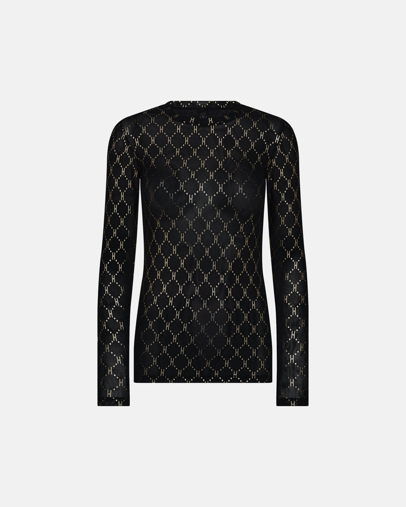 Hype the Detail Mesh Blouse - Gold