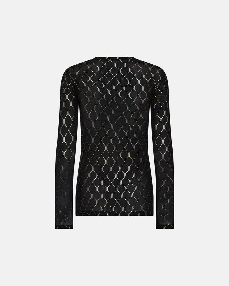 Hype the Detail Mesh Blouse - Gold