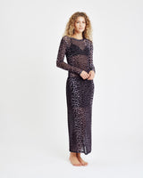 Hype The Detail Mesh Blouse w/Print - Grey