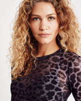 Hype The Detail Mesh Blouse w/Print - Grey