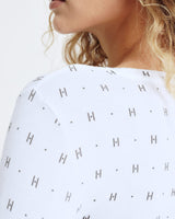 Hype the Detail HTD tee l/s cashmere-blend - White