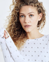 Hype the Detail HTD tee l/s cashmere-blend - White