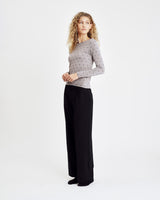 Hype the Detail HTD tee l/s cashmere-blend - Sand