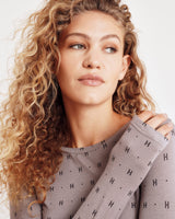 Hype the Detail HTD tee l/s cashmere-blend - Sand