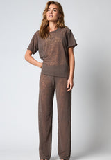 Hype The Detail lace tee oversize - Brown