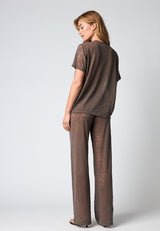 Hype The Detail lace tee oversize - Brown