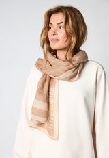 Hype The Detail Scarf w/Logo - Beige