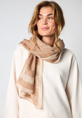 Hype The Detail Scarf w/Logo - Beige