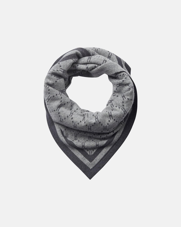 Hype the Detail triangle scarf -Light Grey Melange