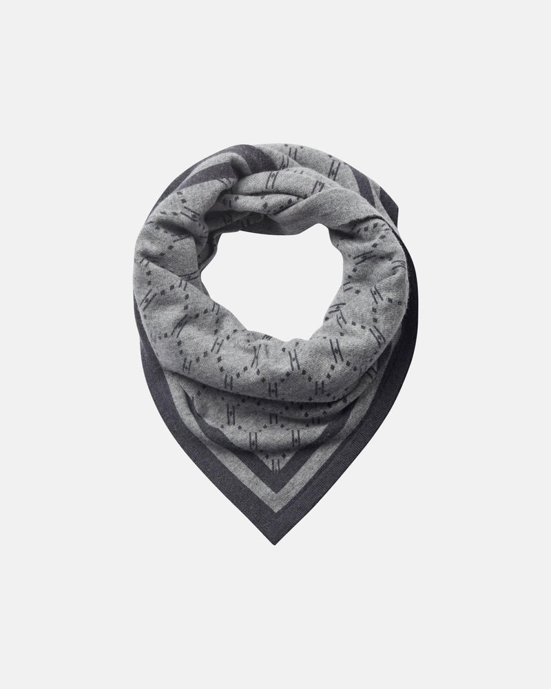 Hype the Detail triangle scarf -Light Grey Melange