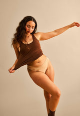 JBS of Denmark Top Wide Straps - Brown