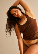 JBS of Denmark Top Wide Straps - Brown