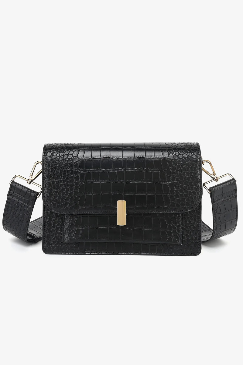 Noella Gigi Bag -  Black Croc