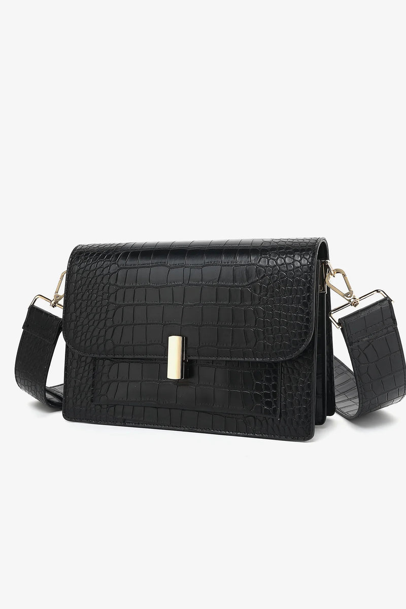 Noella Gigi Bag -  Black Croc