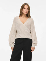 Vila Sulvana Rev V-Neck L/S Knit Top