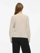 Vila Sulvana Rev V-Neck L/S Knit Top