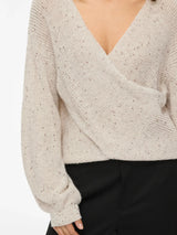 Vila Sulvana Rev V-Neck L/S Knit Top