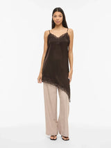 Vila Lacey Strap Dress - Coffee Bean