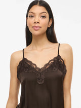 Vila Lacey Strap Dress - Coffee Bean