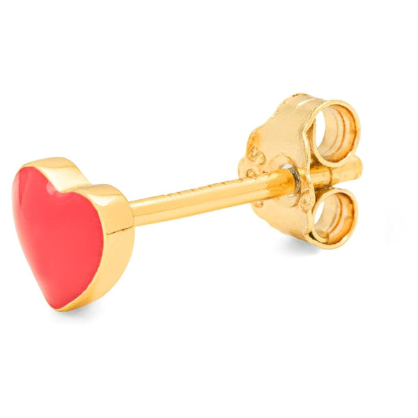Lulu Love U Earring 1 pcs - Hot Coral