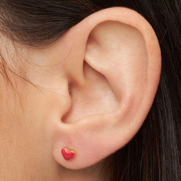 Lulu Love U Earring 1 pcs - Hot Coral