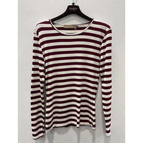 Marta Begonia LS Tee - Bordeaux
