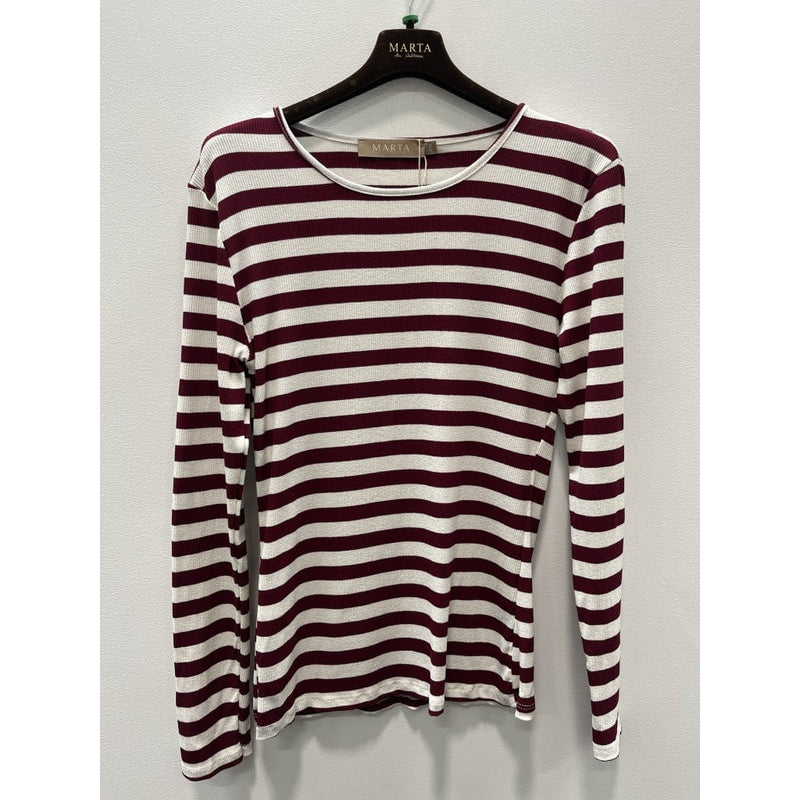 Marta Begonia LS Tee - Bordeaux