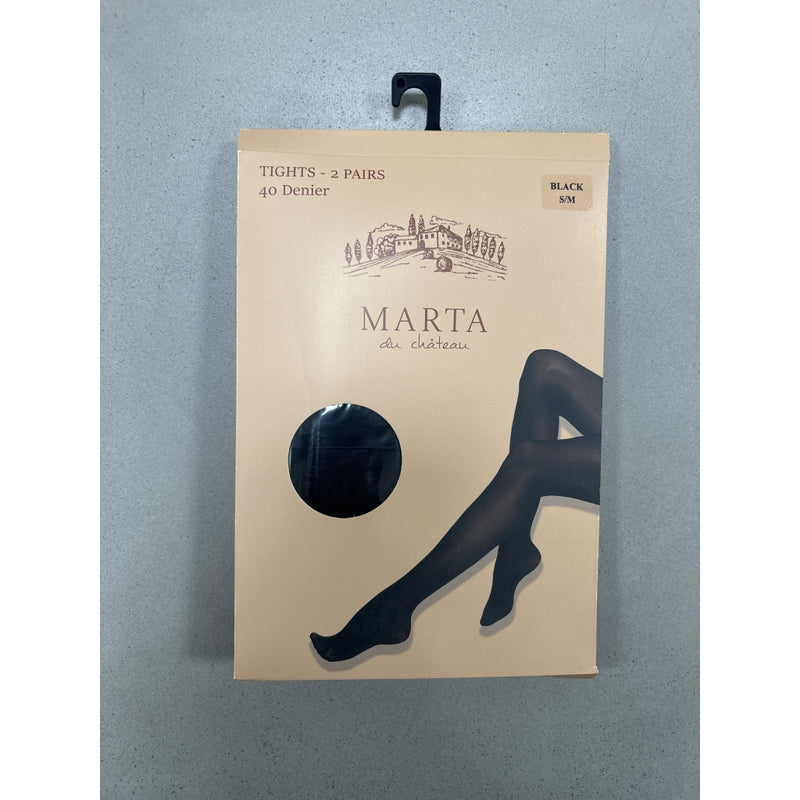 Marta Silvia 2 Pack Tights 40 DEN - Black