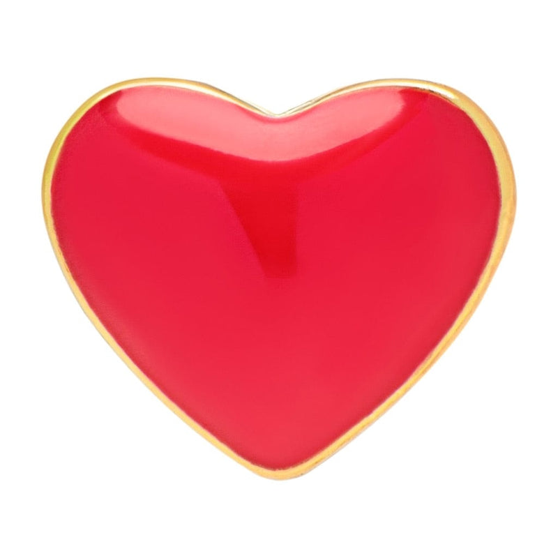 Lulu Love U Earring 1 pcs - Hot Coral