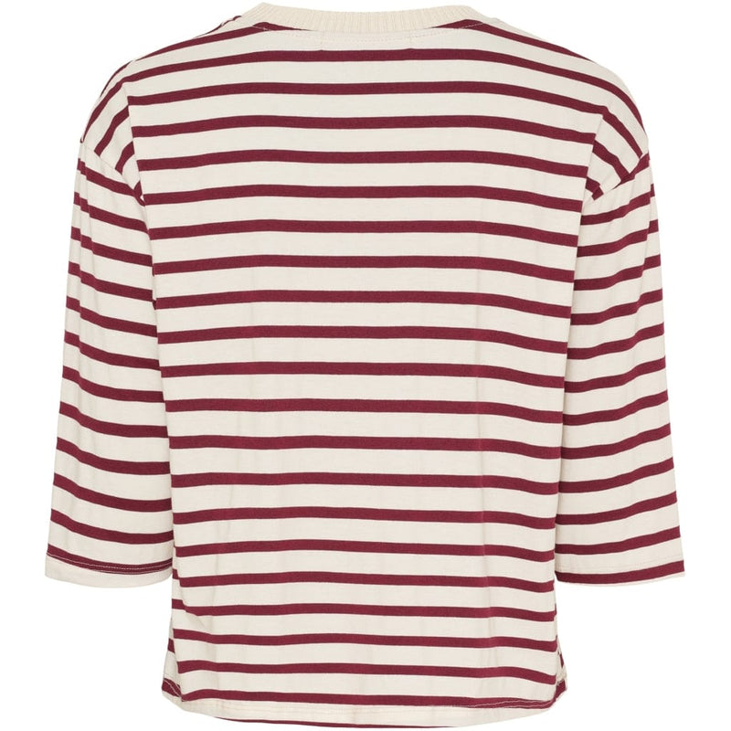 Marta Brooklyn Tee - Beige/Bordeaux