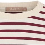 Marta Brooklyn Tee - Beige/Bordeaux